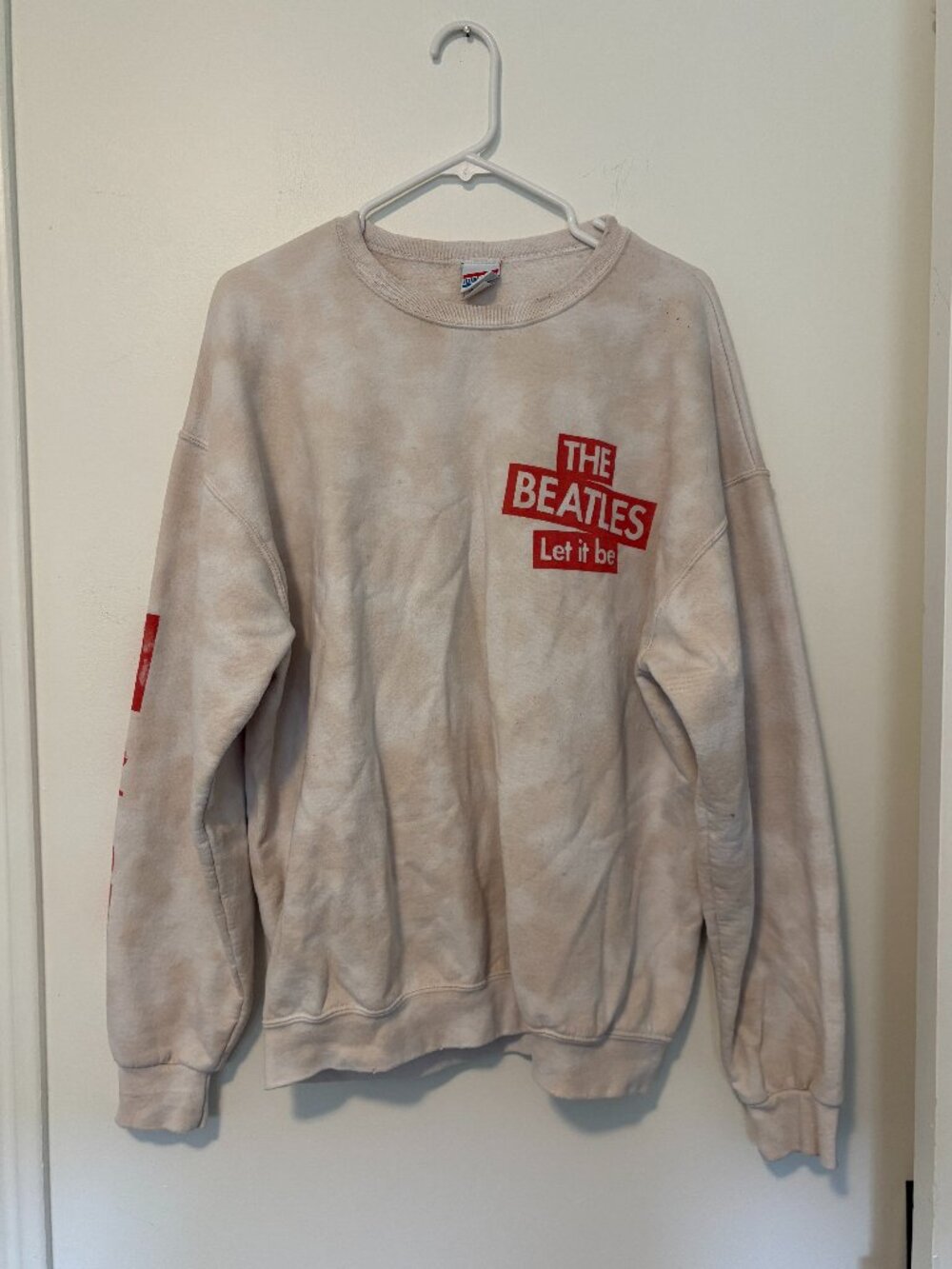 Beatles Sweatshirt | Let it Be with Headshots Down Sleeve